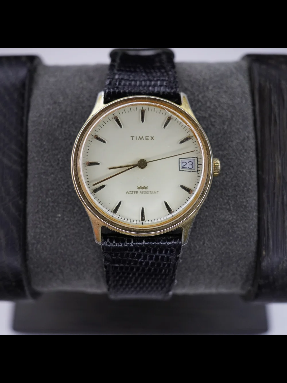 Timex Marlin Calendar 25011 10584 Men's Manual Wind Date Watch Gold Tone Runs